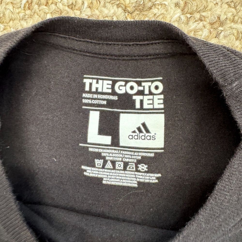 Adidas The Go To Tee Brooklyn Nets Black Large NBA Basketball Sports - Picture 3 of 8